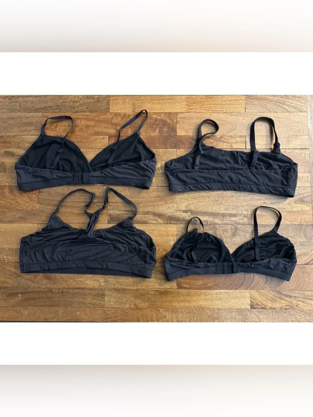 SKIMS Black Wireless Lounge Bralette Bra Lot of 4 Mixed L/XL EUC - Picture 2 of 9